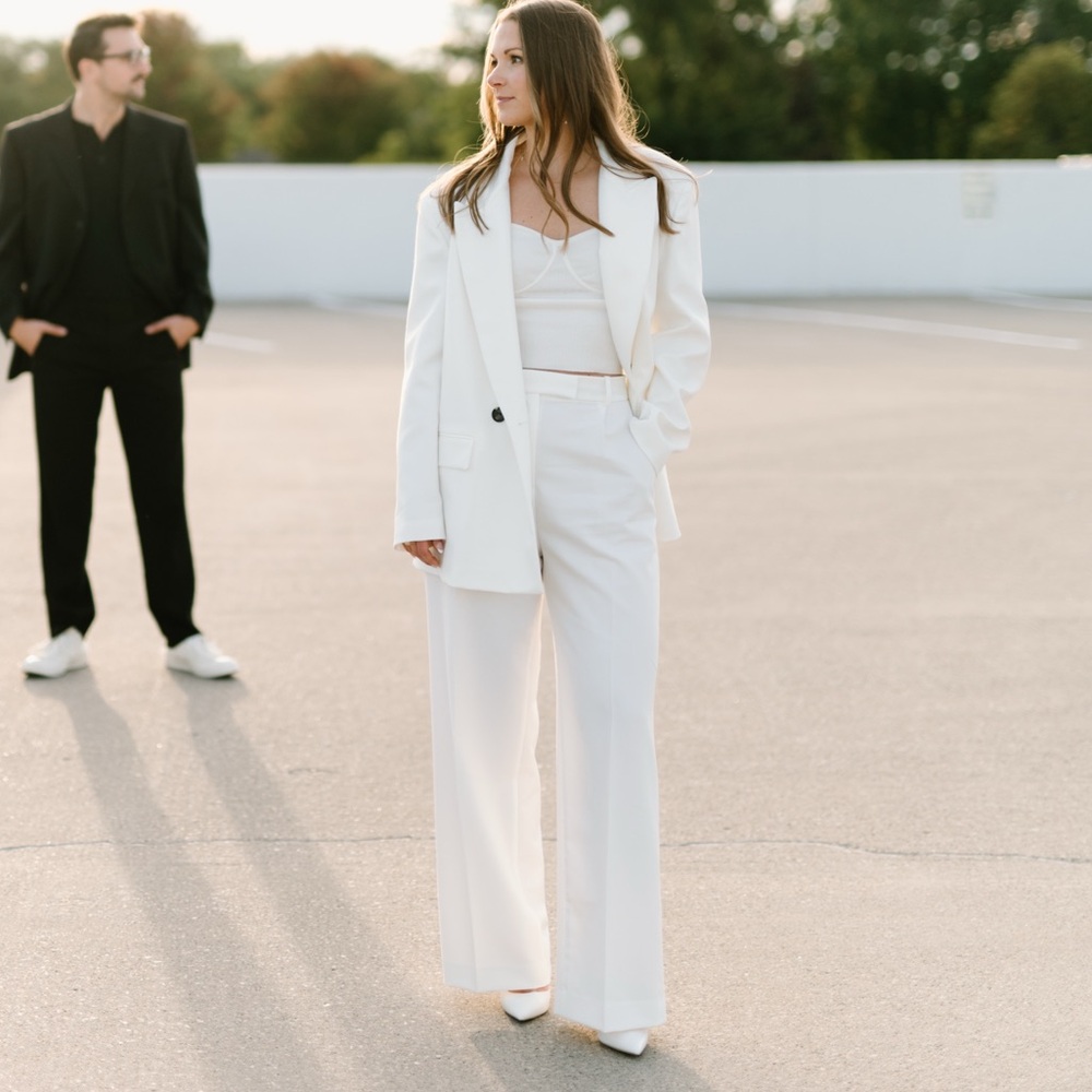 Zara White Suit Set
